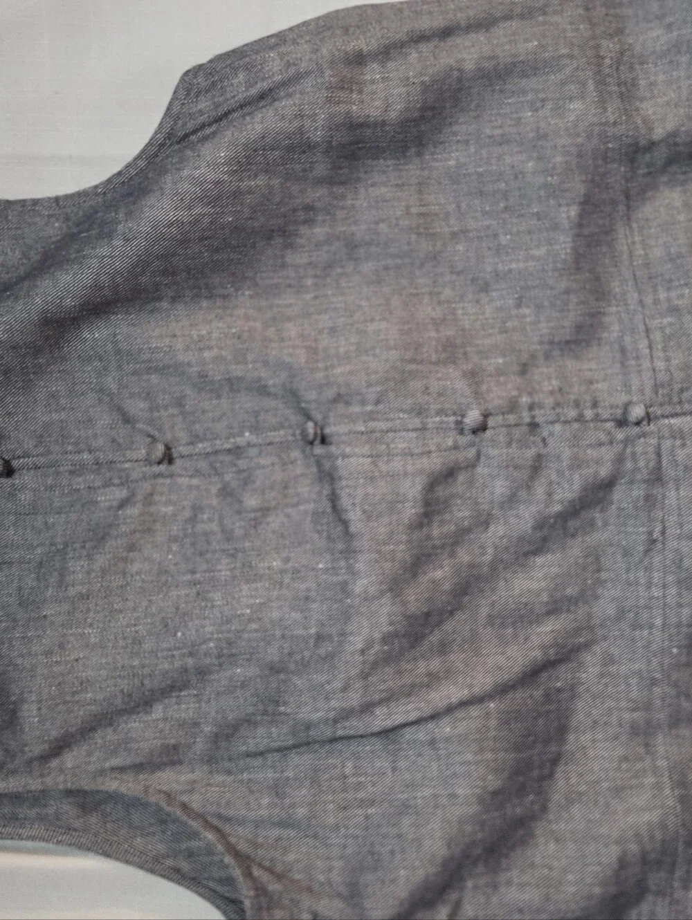 Banana Republic 2 Piece Sleeveless Gray/Blue Wide-Leg Linen Blend Top And Pant